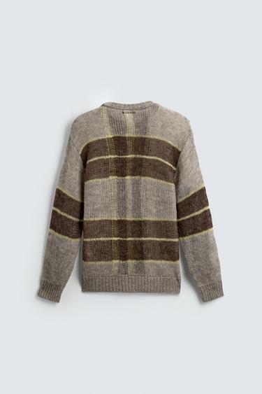 PULL RAYÉ STRUCTURÉ - Marron / Taupe de Zara - Image 3