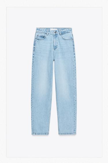 Zara Z.01 HIGH WAIST COMFORT MOM FIT JEANS - Light blue