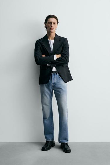 Zara BOOTCUT FIT JEANS - Light blue