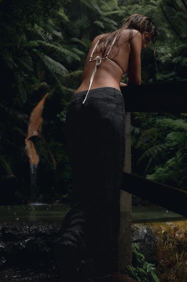 FLOWING STRAIGHT-LEG TROUSERS - Black by Zara - Image 3
