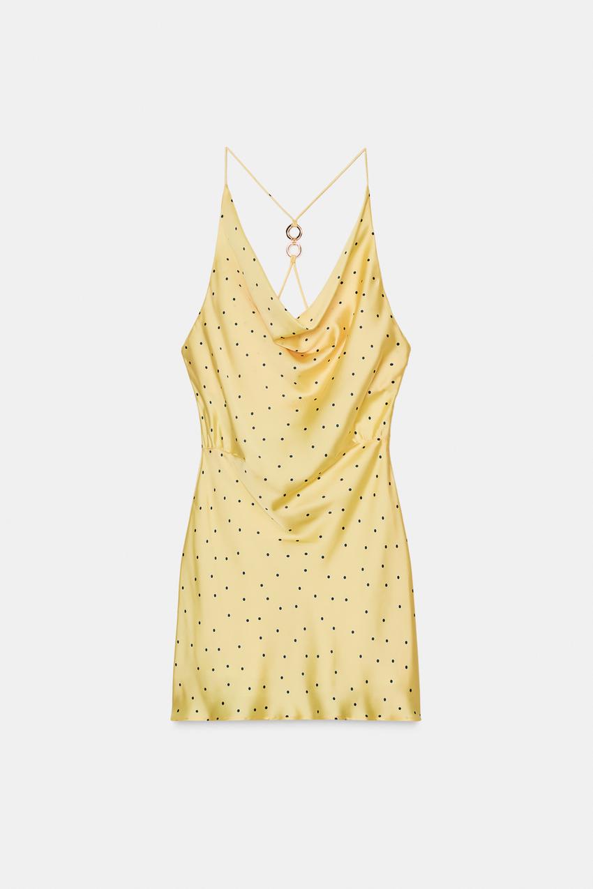 POLKA DOT MINI DRESS - Yellow | ZARA Australia