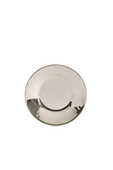 SHINY METAL BATHROOM SOAP DISH - Silver by Zara