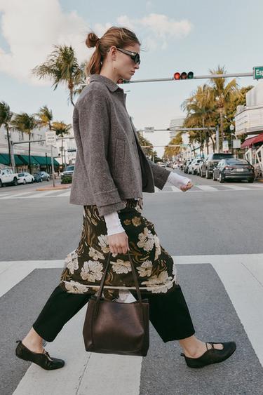 TÚI XÁCH DÁNG SHOPPER - Màu nâu từ Zara