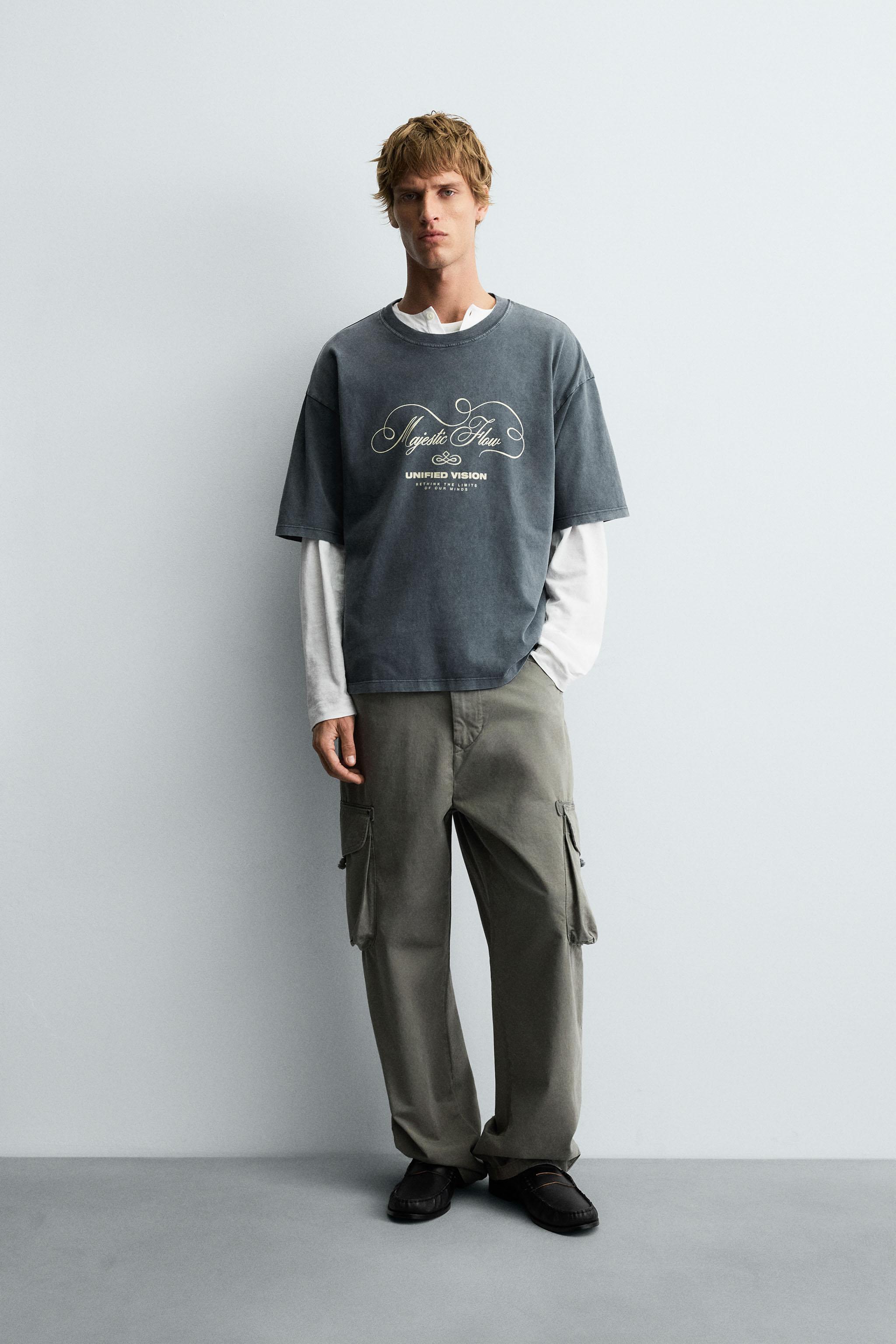 グレーTシャツ – メンズ | 最新コレクション | ZARA 日本