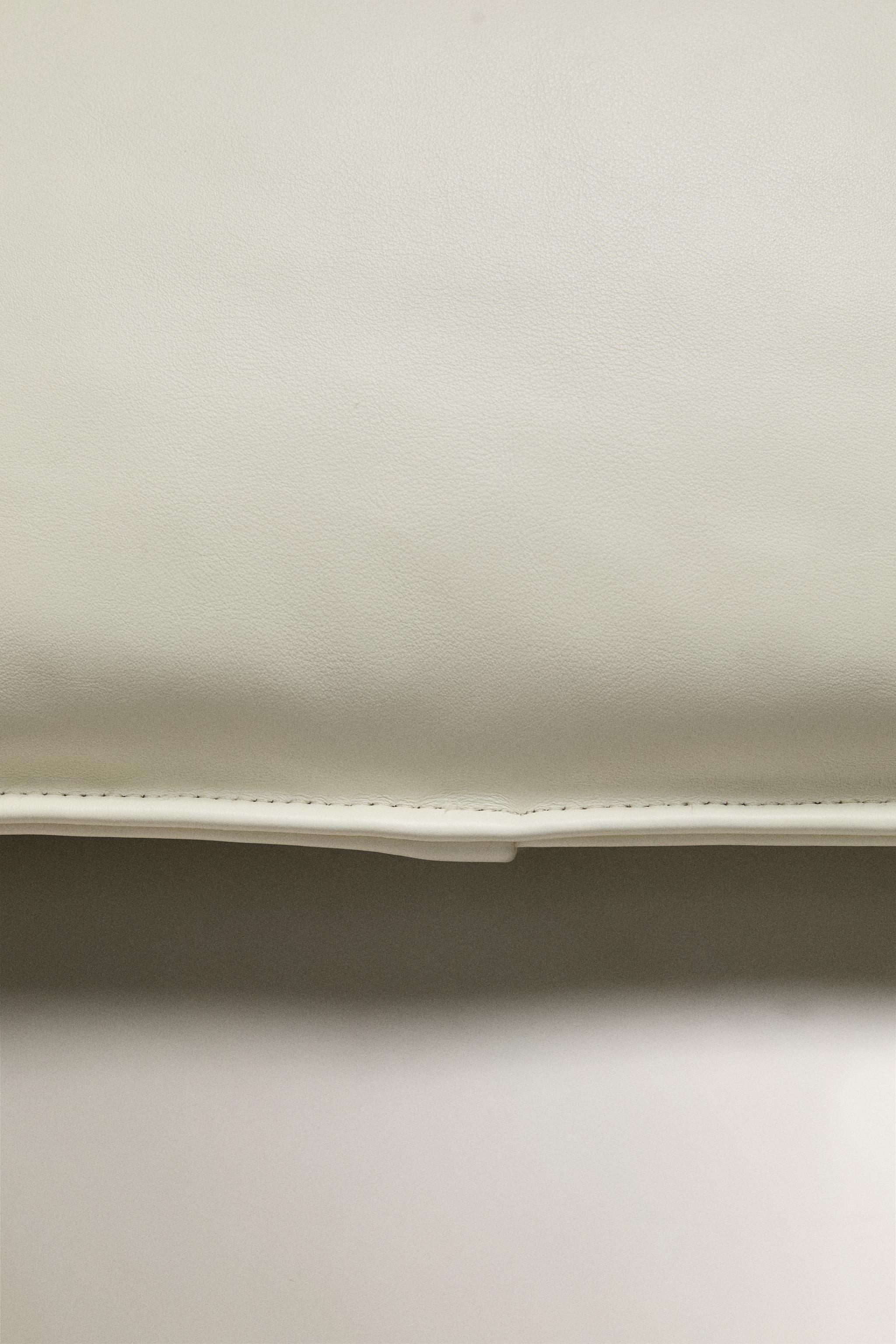 LEATHER THROW PILLOW COVER WITH STITCH