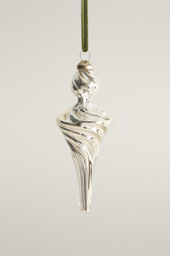 WEIHNACHTSBAUM-ANHÄNGER SPIRALE, LANG - Silber von Zara - Bild 0