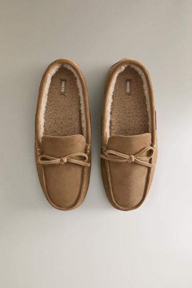WARM LEATHER MOCCASINS - Brown by Zara - Image 2