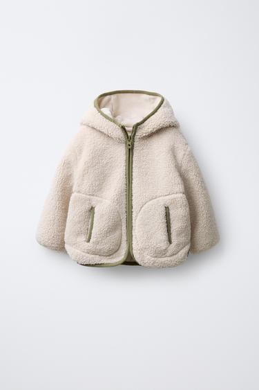 FAUX SHEARLING FLEECE JACKET - Ecru by Zara
