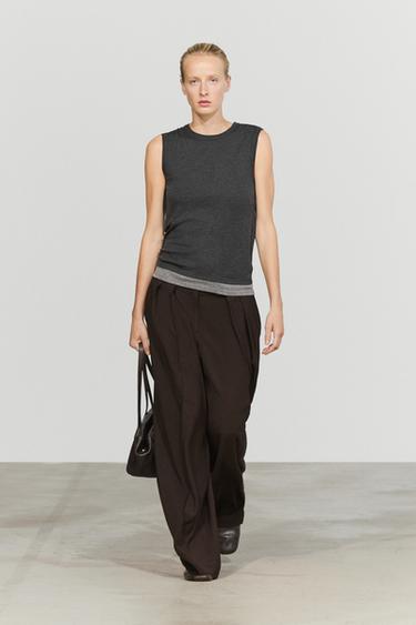 Wool blend double-layer T-shirt — Cobalt 1