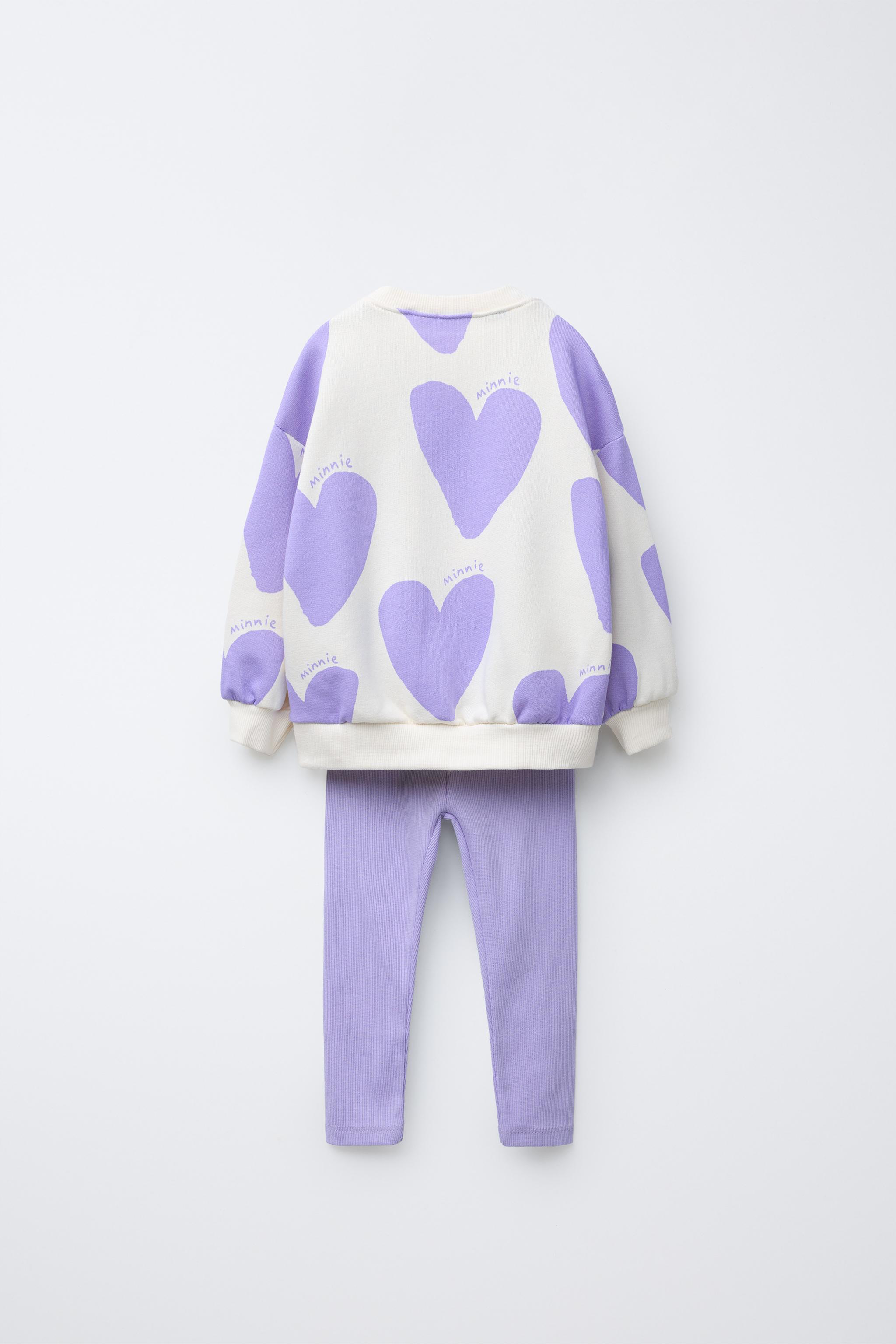 MINNIE MOUSE © DISNEY SWEATSHIRT AND LEGGINGS SET Mauve ZARA