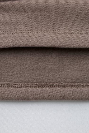 SWEATSHIRT WITH RAISED TEXT AND LOGO - Tans by Zara - Image 3