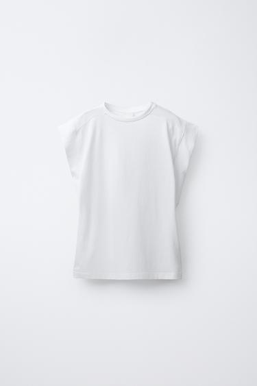CAMISETA LISA COM ABA - Branco da Zara - Imagem 0