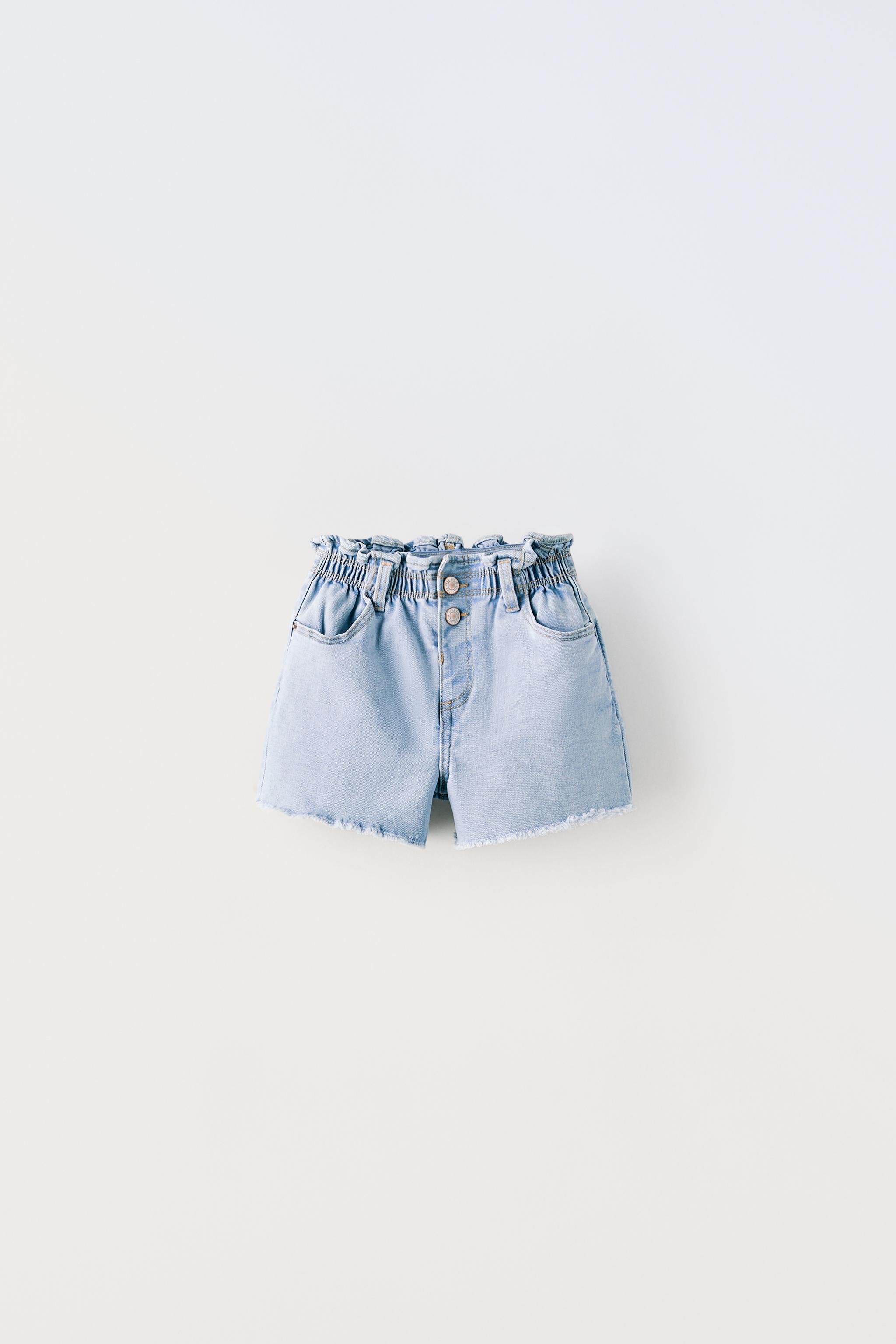 Denim short zara sale