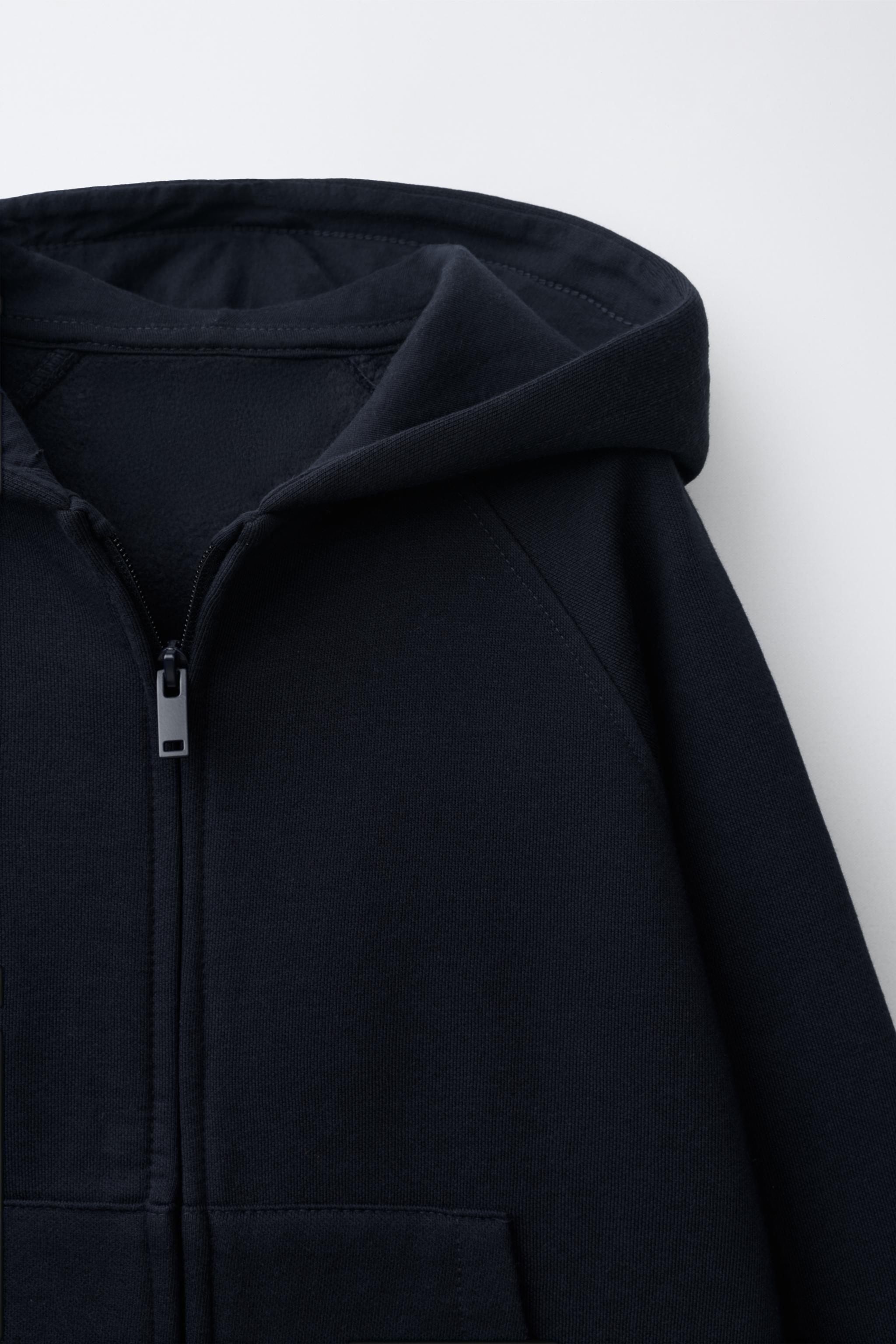 ZARA⭐︎フーディジャケットコート ジップアップフーディ - ネイビーブルー | ZARA Japan / 日本