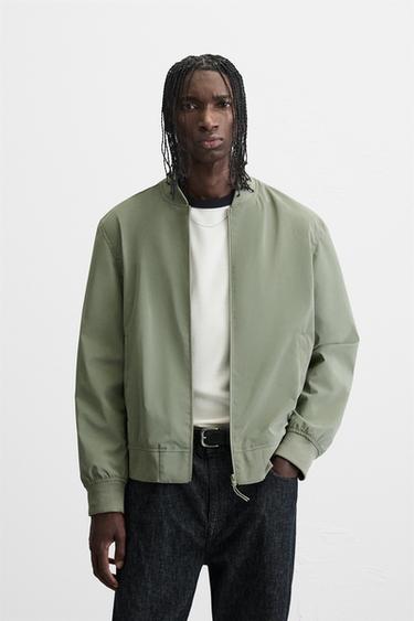 ЛЕГКАЯ КУРТКА-БОМБЕР — СВЕТЛЫЙ ХАКИ от Zara