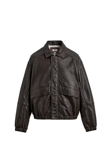 LEATHER JACKET SAMUEL DE SABOIA X ZARA - Brown by Zara