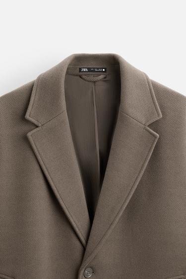 OVERSIZE FIT COAT - SAND/BROWN by Zara - Image 7