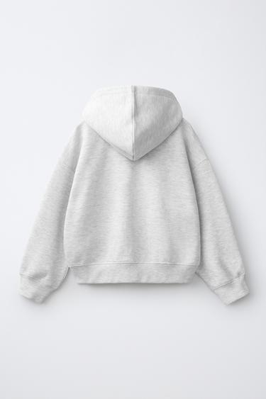 PLUSH ZIP SWEATSHIRT — Gray marl 2