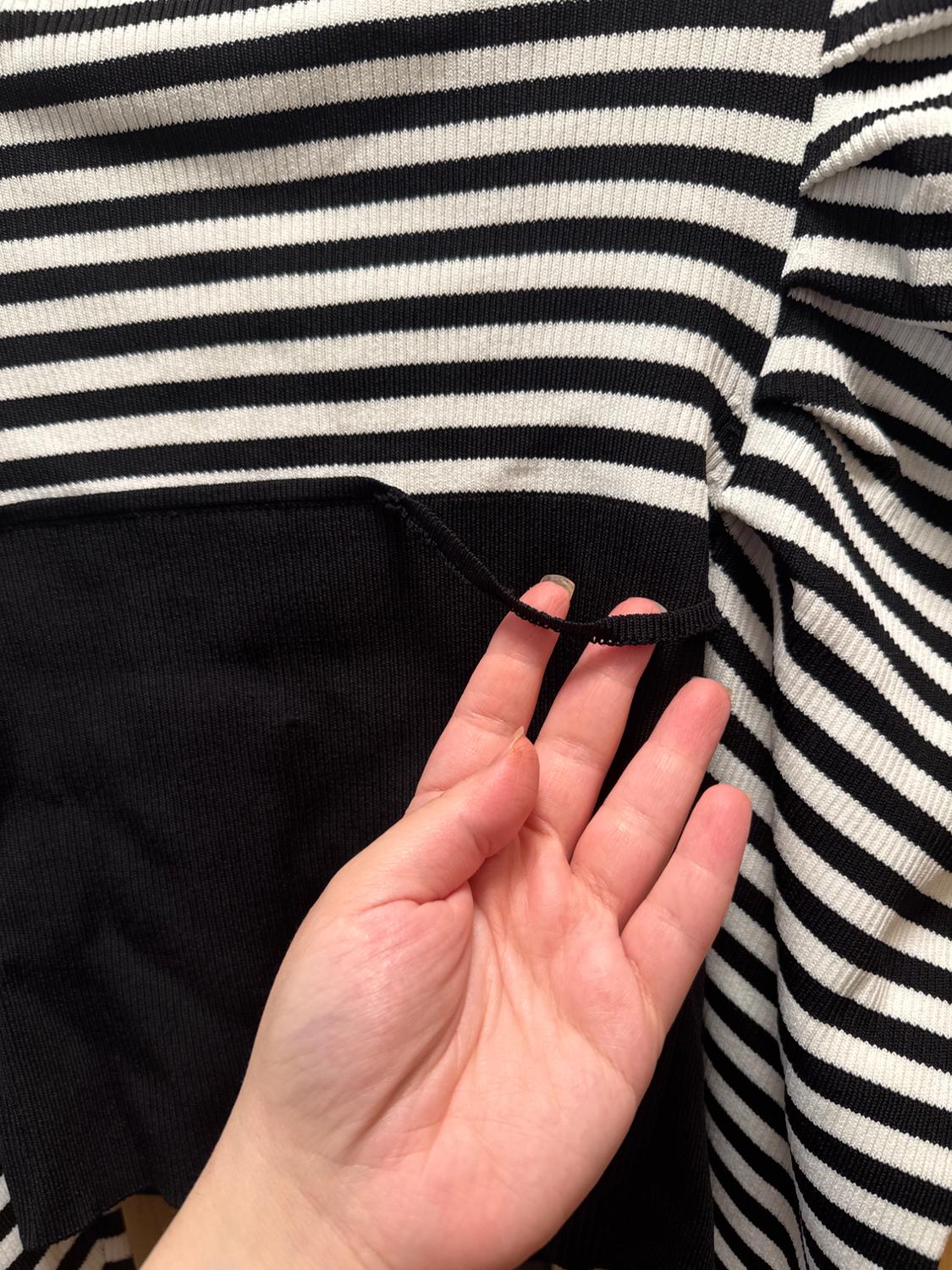 STRIPED CROPPED SHIRT WITH PUFFED LONG SLEEVE - Image 5