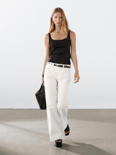 Zara Cotton blend tank top - Black