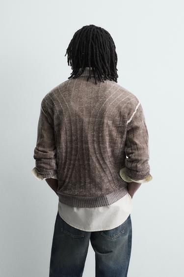 ABSTRACT JACQUARD JUMPER - Brown by Zara - Image 2