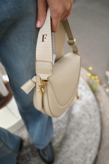 FLAP CROSSBODY BAG - Taupe Grey by Zara - Image 0