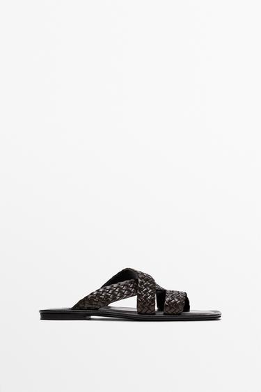Braided leather sandals — Brown 1