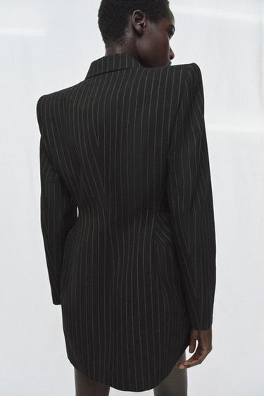ZW COLLECTION PINSTRIPE BLAZER DRESS - Grey by Zara - Image 2