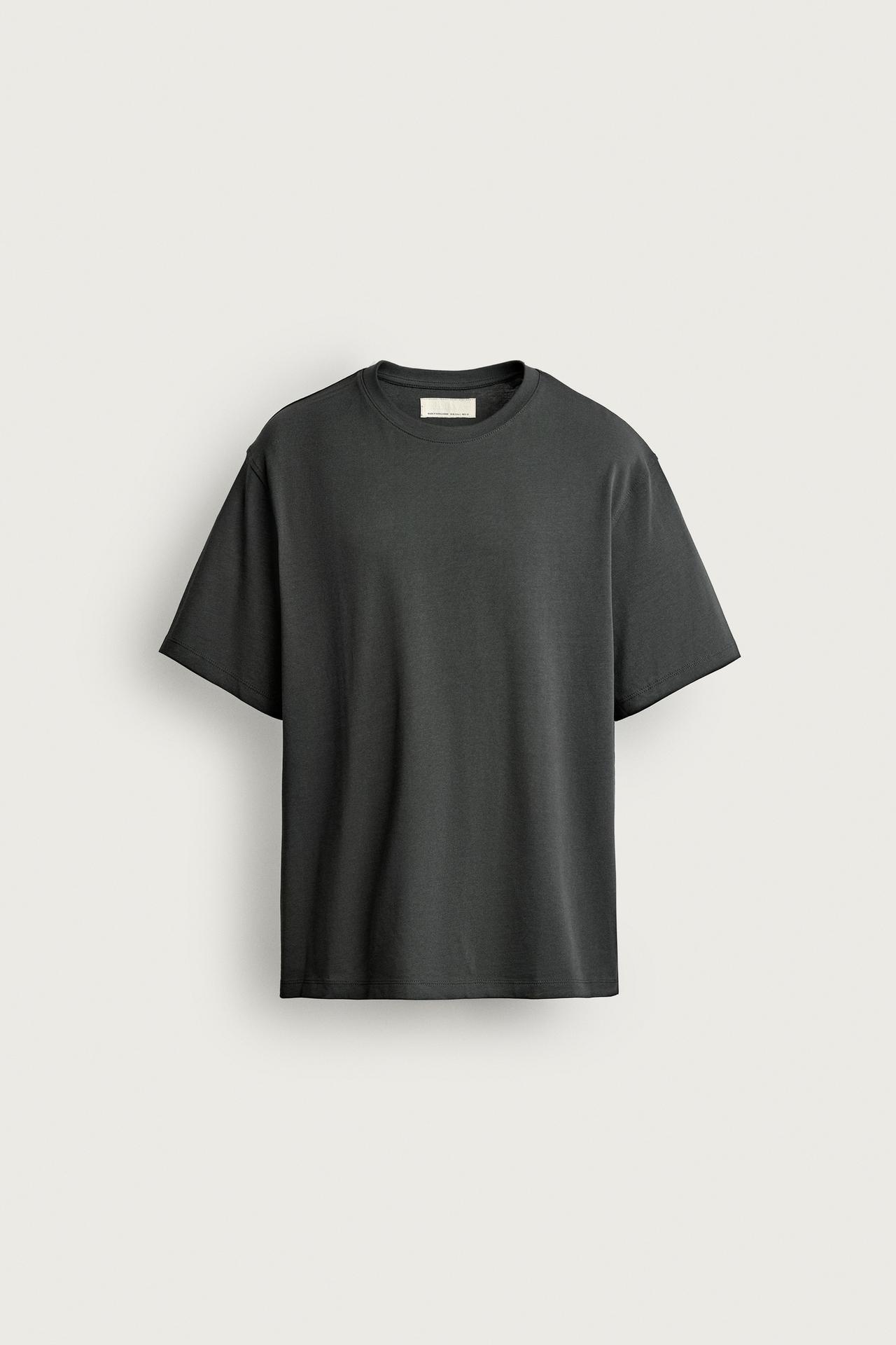 SHORT SLEEVE MEDIUM WEIGHT T-SHIRT — Dark gray
