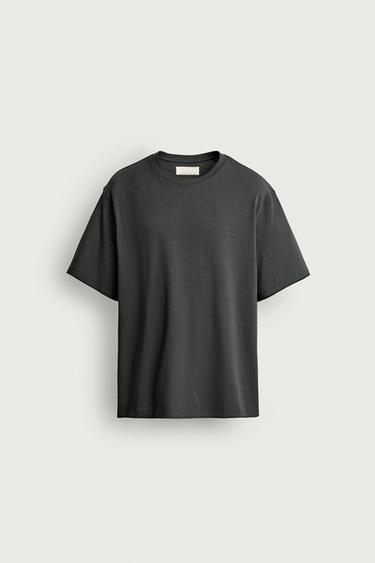 ミディアムウェイト ショートスリーブTシャツダークグレーZaraのミディアムウェイト ショートスリーブTシャツ - ダークグレー 
