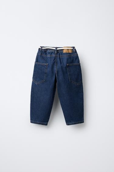 JEAN BAGGY CEINTURE - Bleu moyen de Zara - Image 1