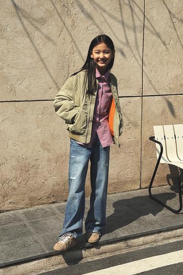 OVERSIZE CHECK SHIRT - Pink by Zara
