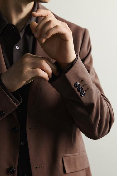 Zara Kahverengi - REGULAR FIT TAKIM BLAZER