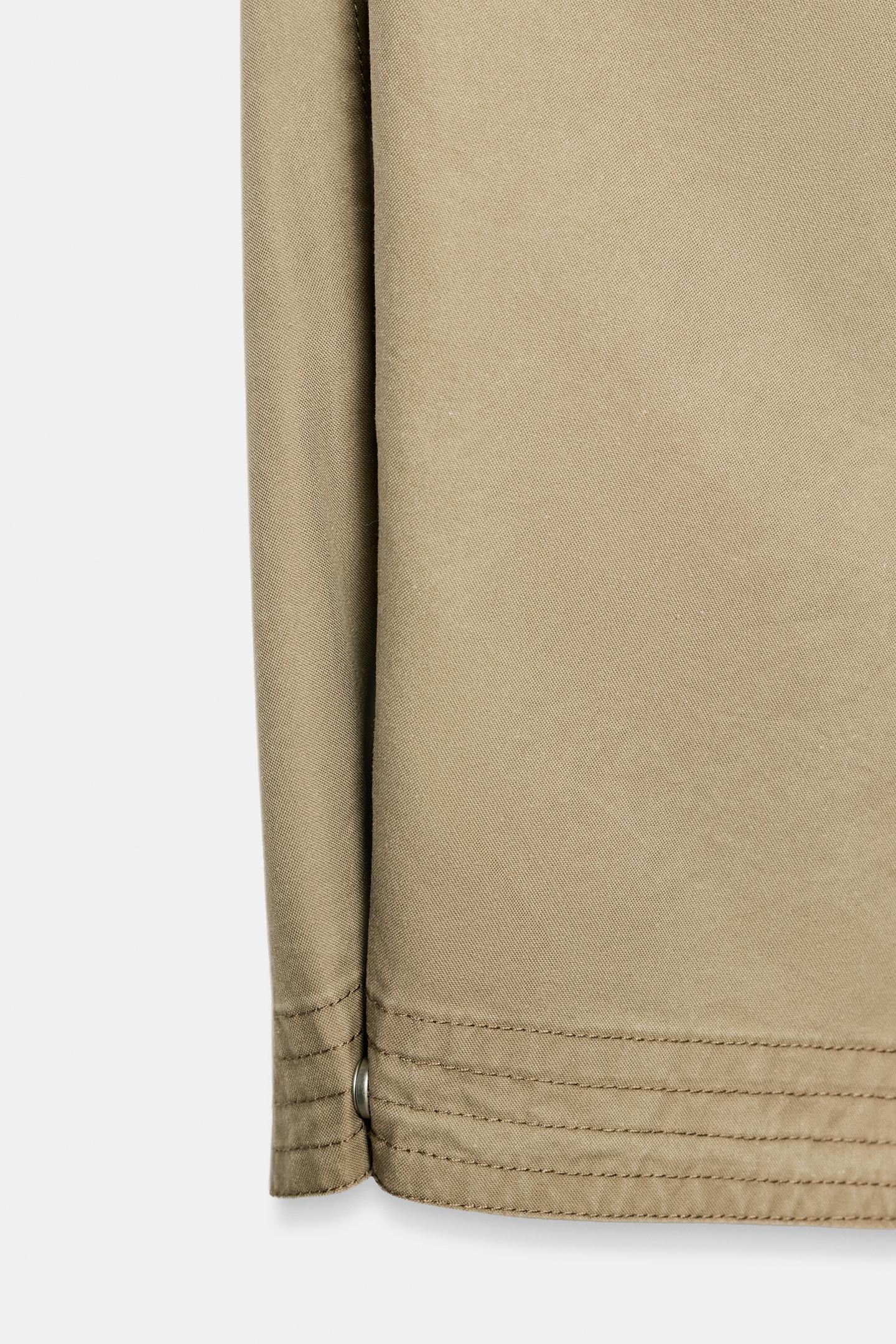 Женские брюки Zara ZW Collection Cargo, цвет: Коричневый / Серо-коричневый — фото 9