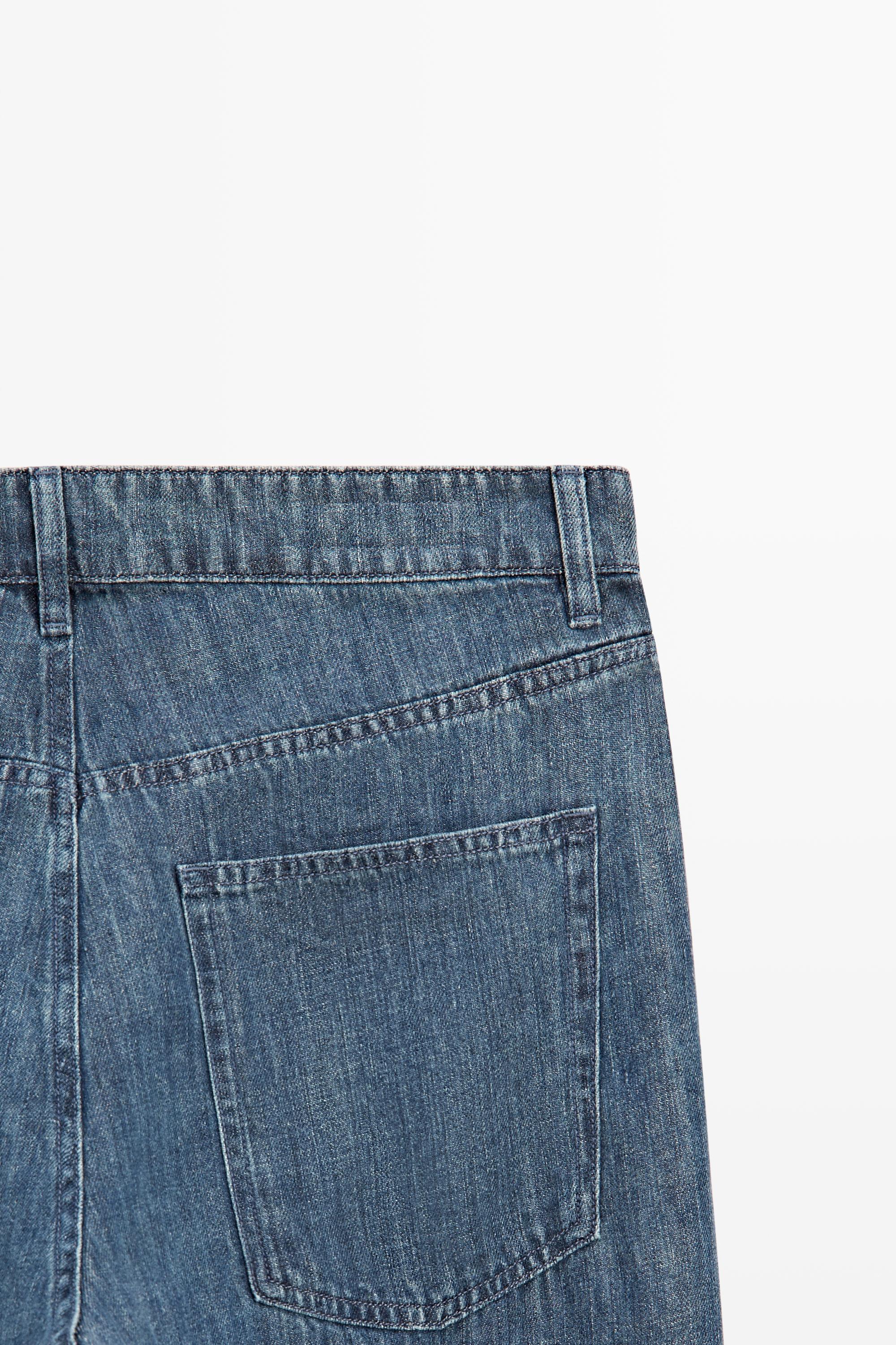 100% linen wide-leg jeans