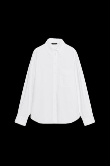 Zara OXFORD POCKET SHIRT - White - Image 0