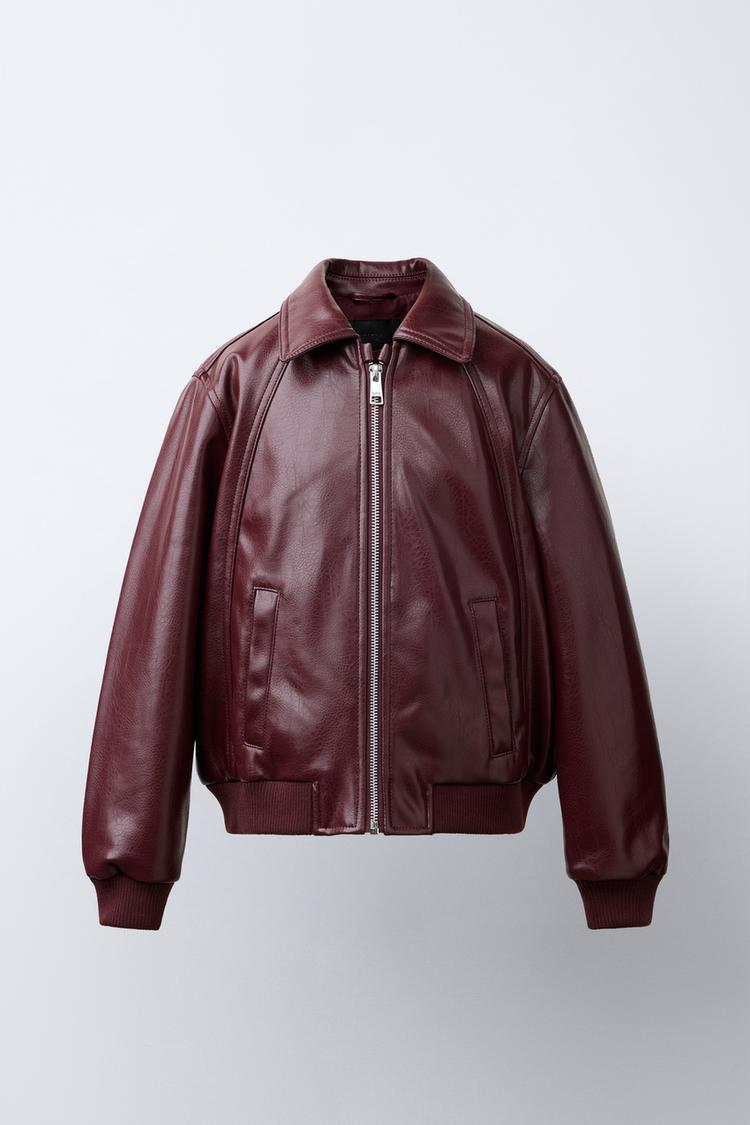 Chaqueta bomber de piel sintética 2
