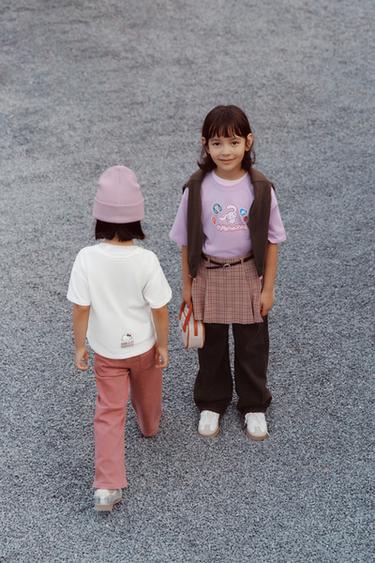 QUẦN VÁY KẺ CA RÔ KÈM THẮT LƯNG - Màu hồng từ Zara