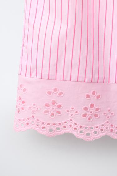 PANTALON À RAYURES SCHIFFLY - Rose de Zara - Image 3