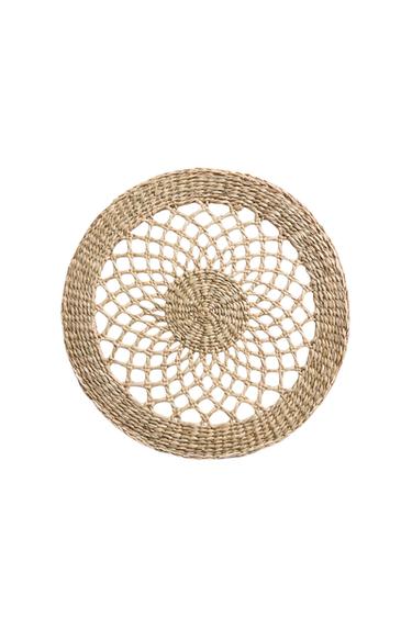 RUNDES TISCHSET AUS FASERN - Hellbeige von Zara