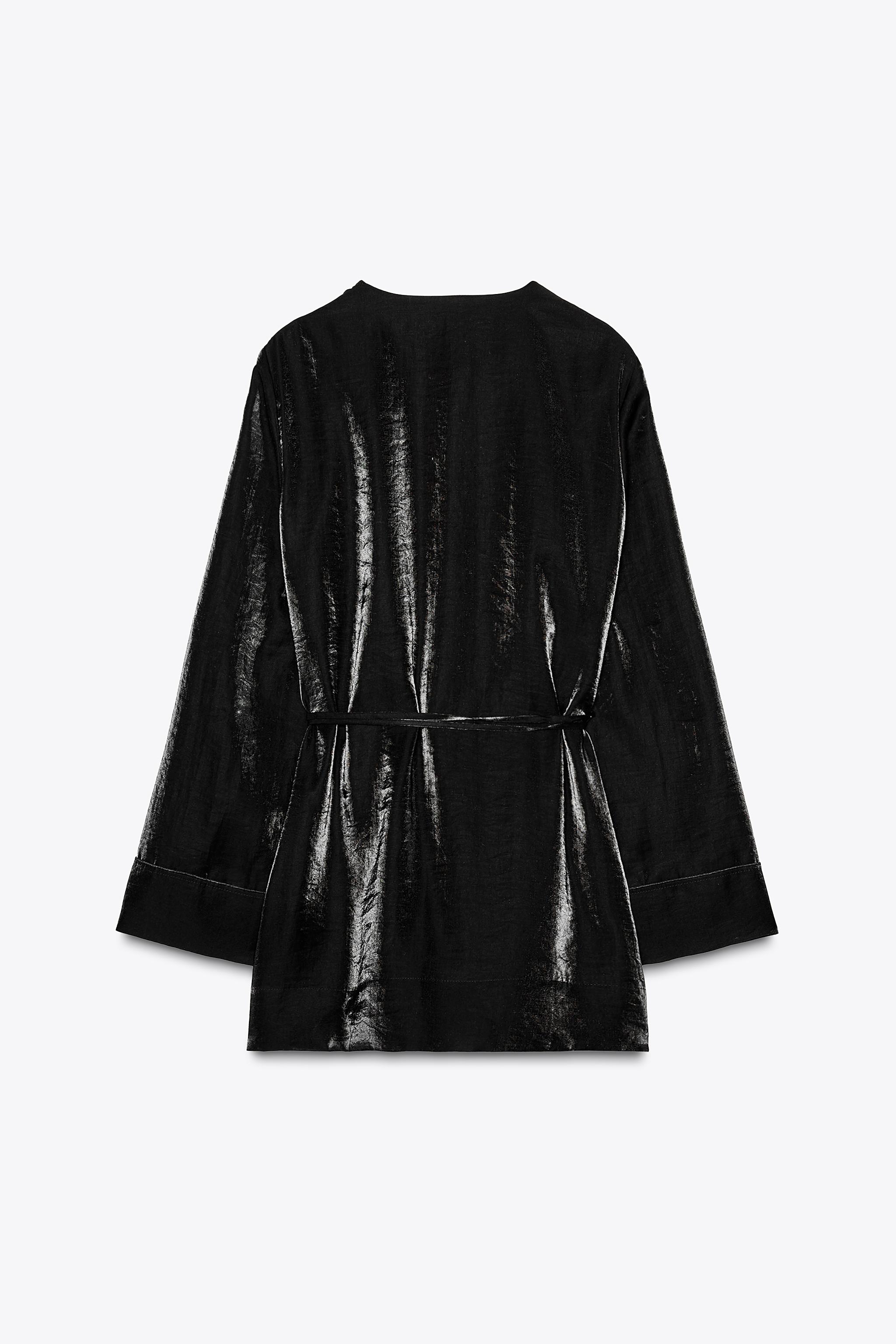 JEWEL BUTTON KIMONO ZW COLLECTION - Black | ZARA Saudi Arabia