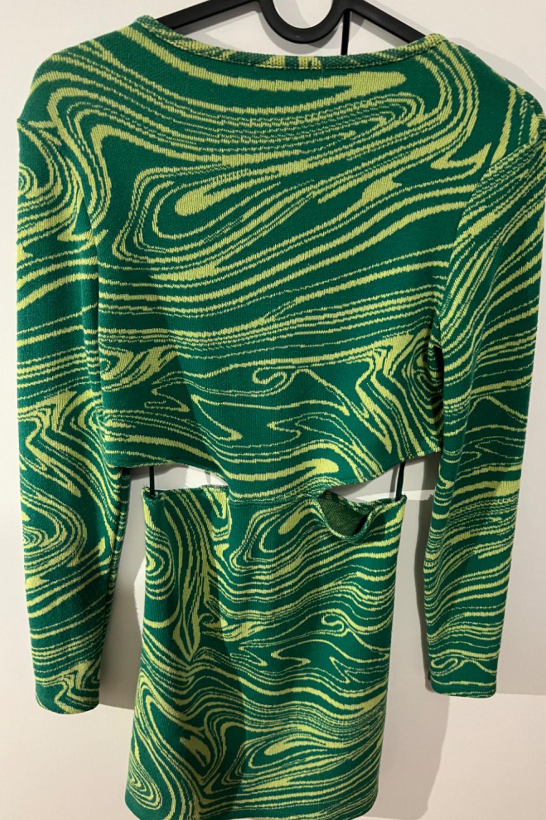 CUT-OUT JACQUARD DRESS - Image 3