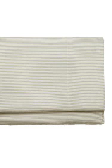 STRIPED SATEEN FLAT SHEET (300 THREAD COUNT) - Ecru by Zara