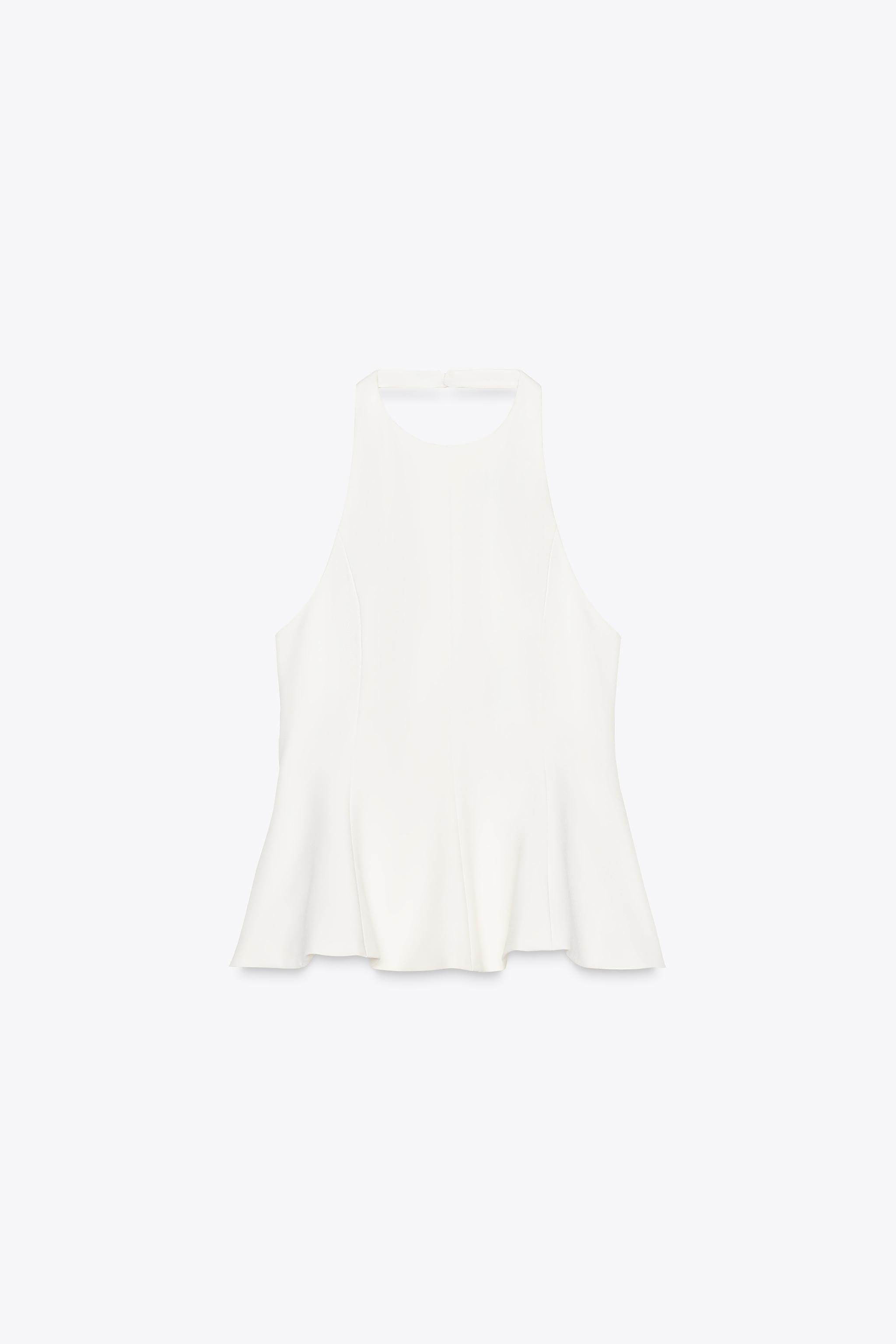 STRETCH PEPLUM TOP