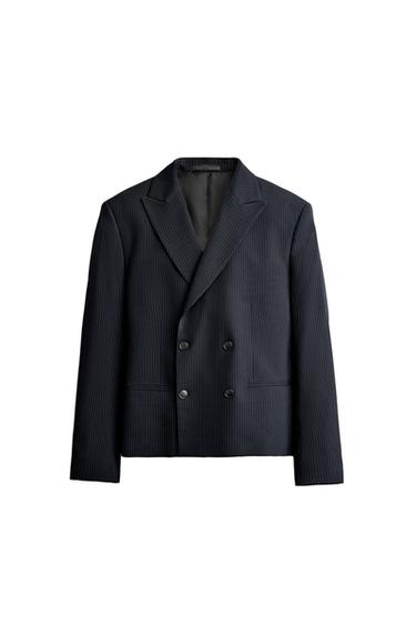 BLAZER CROPPED FIT TRAJE RAYA DIPLOMÁTICA - Marino de Zara