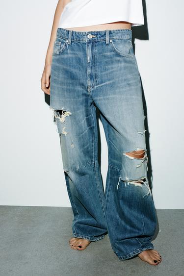 JEANS TRF BAGGY BALLOON ΜΕΣΟΣ ΚΑΒΑΛΟΣ - ΛΟΥΛΑΚΙ του Zara