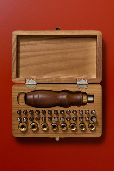 STEEL SCREWDRIVER IN BEECH WOOD BOX - Brown by Zara - Image 4