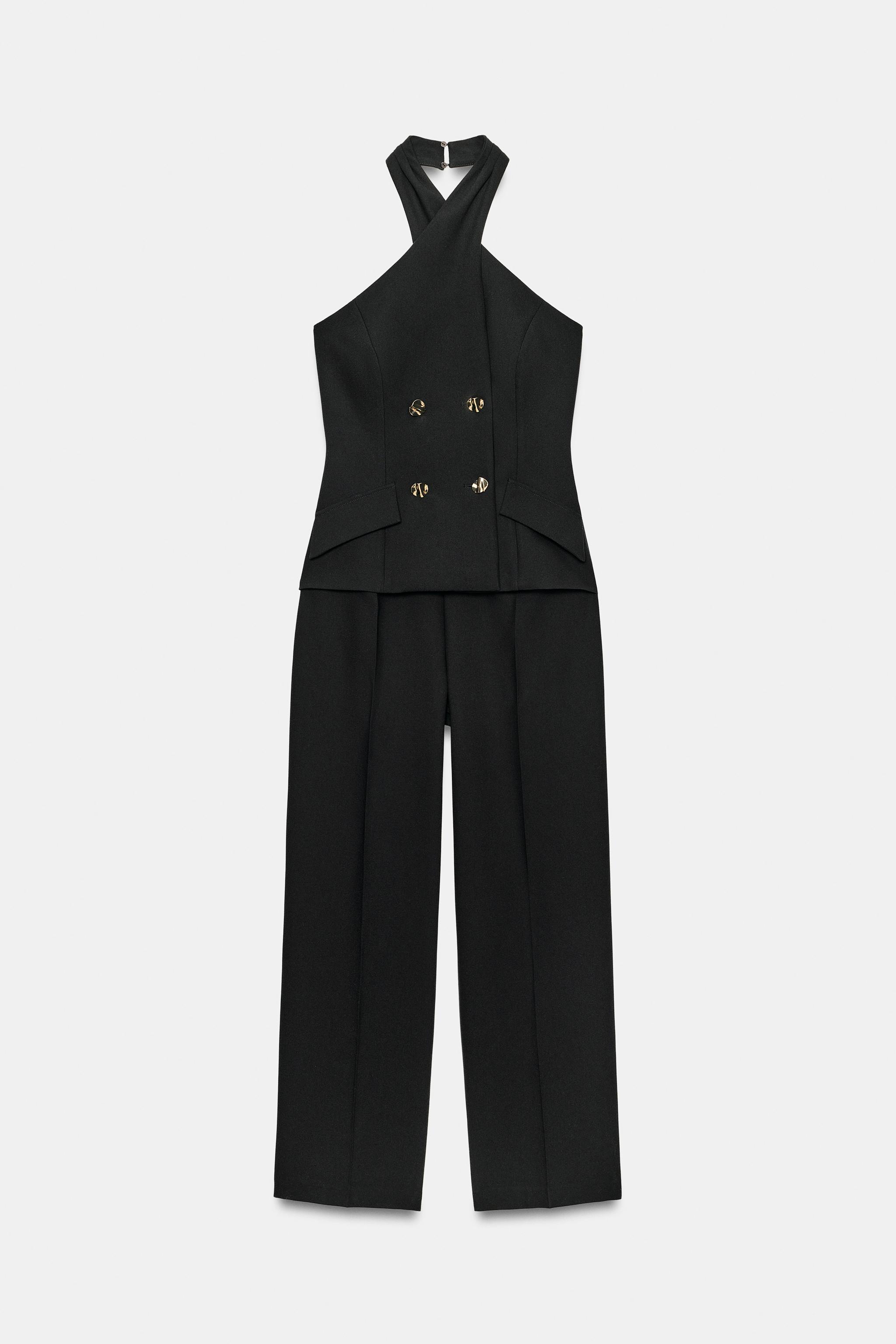 CRISSCROSS HALTER JUMPSUIT
