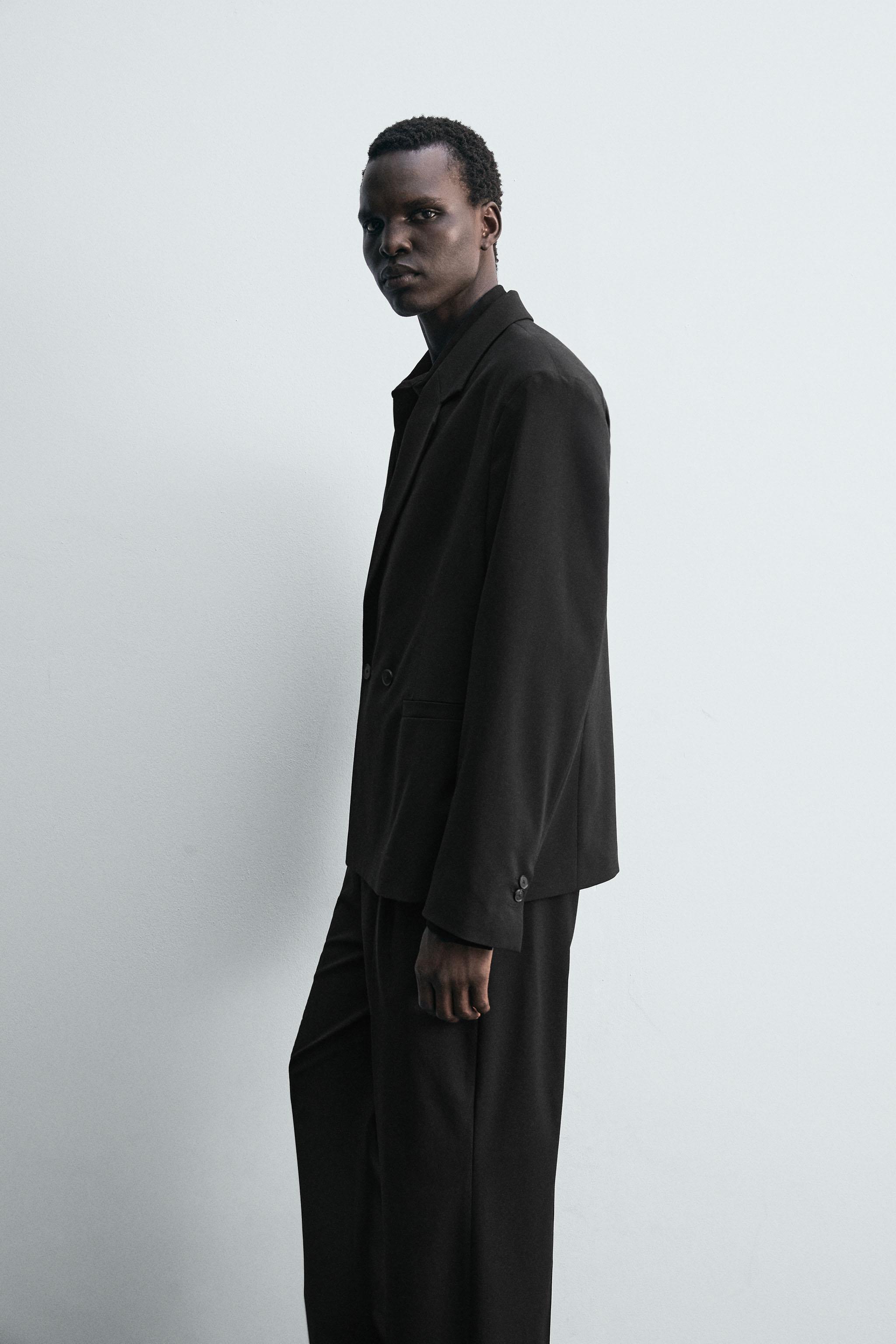 WOOL DOUBLE-BREASTED SUIT JACKET