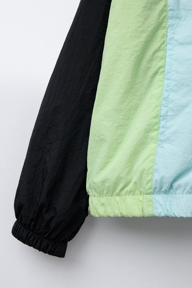 ZARA X BODY GLOVE ® LIGHTWEIGHT COLOUR BLOCK RAINCOAT - Black by Zara - Image 4